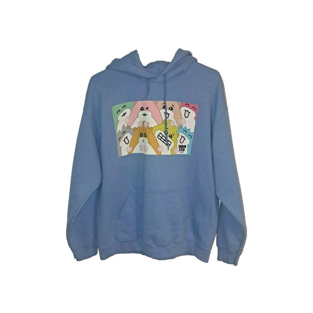 Hamsta Blue Women's XL Blue Hooded  Sweatshirt Hoodie
